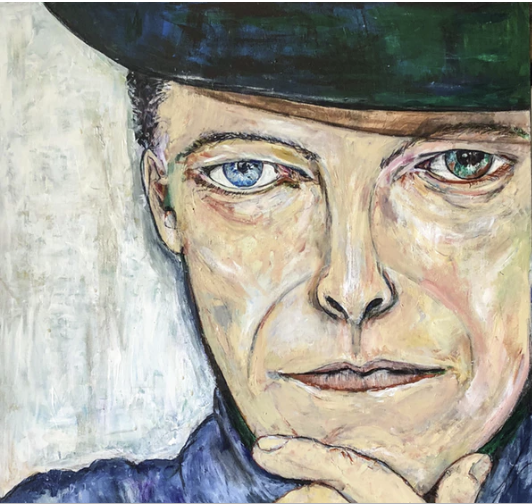 Bowie - Original Painting 90 x90 cms